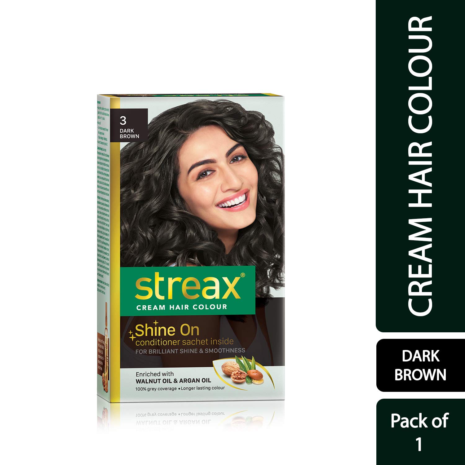 Streax dark brown 3 shampoo hair colour